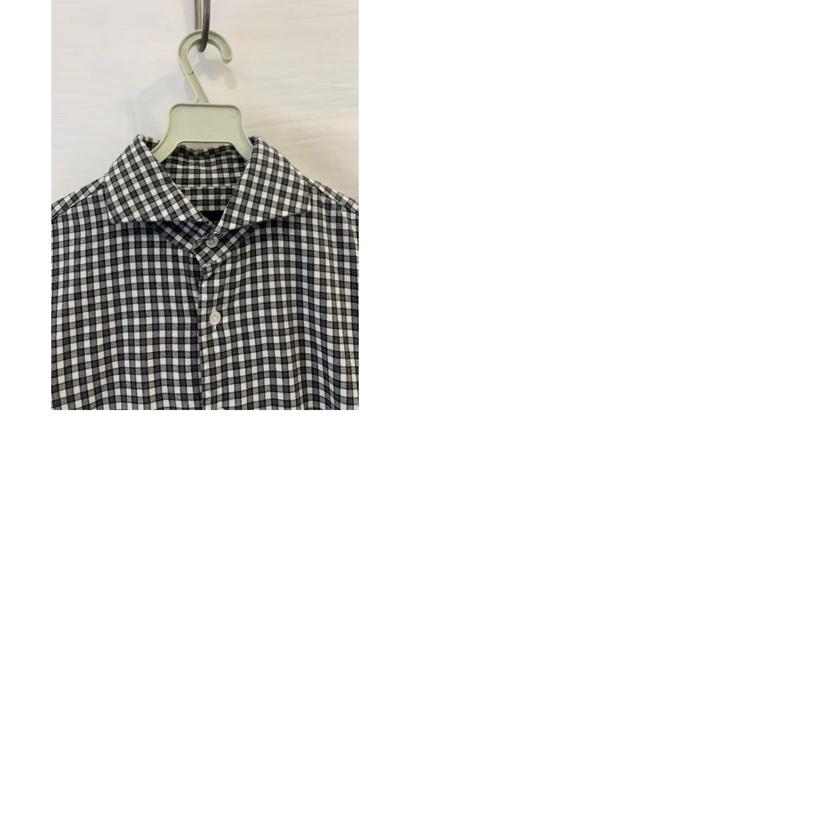Lardini Lardini Gingham Check Shirt Navy White Spread Collar 15.5 / 39 Adult Men’sDress Shirt Size US L / EU 52-54 / 3 - 9 Thumbnail