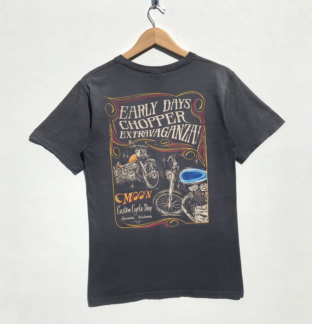 Japanese Brand Vintage Moon Eyes Custom Cycle Shop Shirt Moon Eyes Size US S / EU 44-46 / 1 - 1 Thumbnail