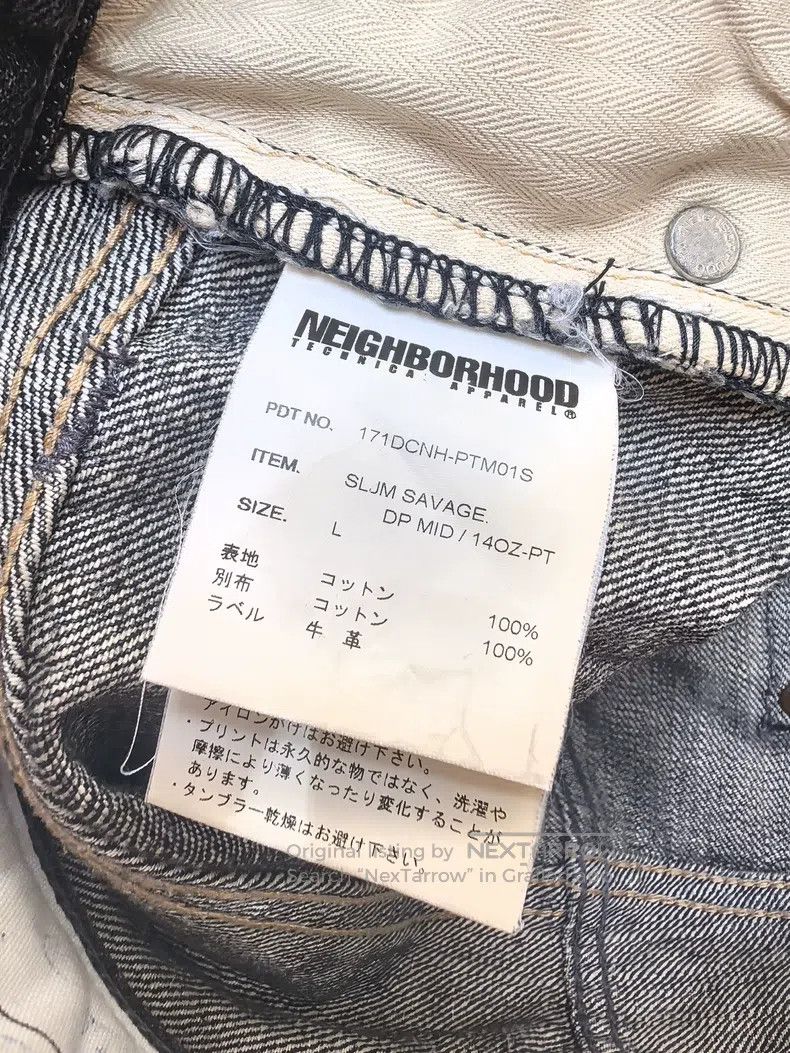 Neighborhood Neighborhood size L Black Washed Destroyed Denim Jeans Size US 27 - 8 Thumbnail
