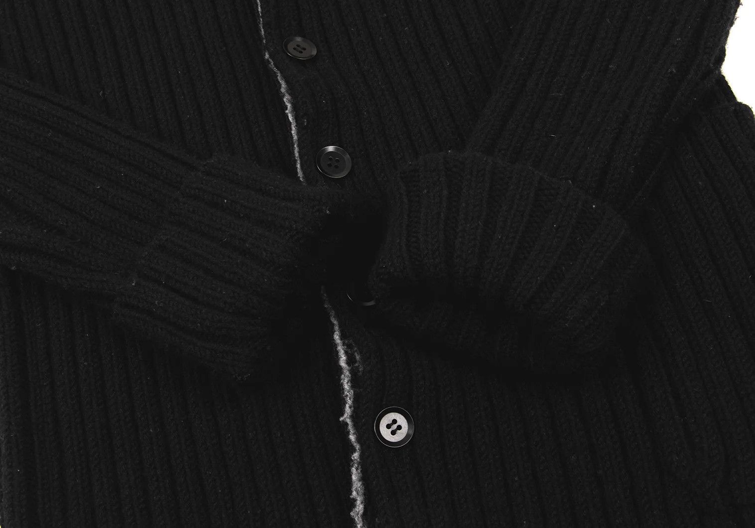 Yohji Yamamoto Yohji Yamamoto Knit Jacket in Black Size US L / EU 52-54 / 3 - 9 Thumbnail