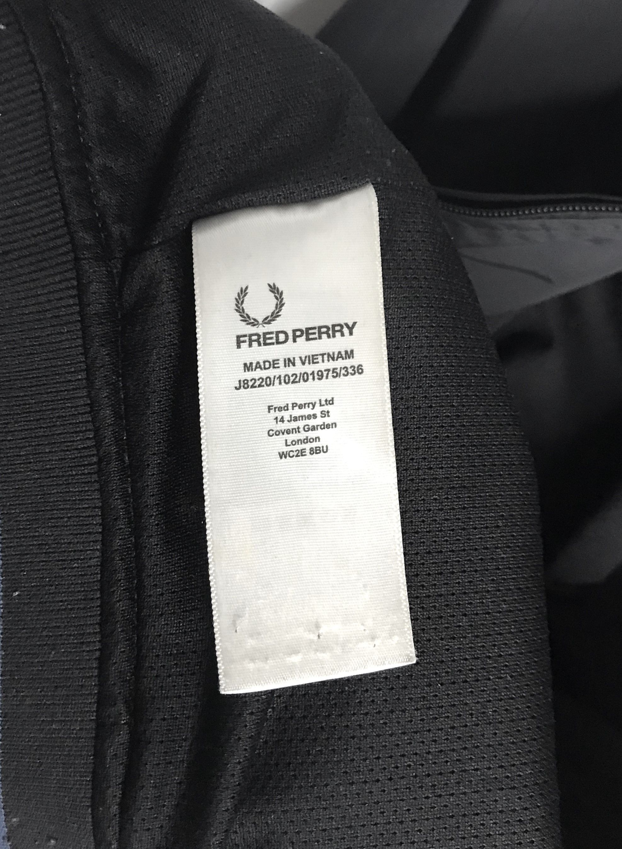 Fred Perry Fred Perry Mens Hooded Zip Jacket Size S Black Size US S / EU 44-46 / 1 - 8 Thumbnail