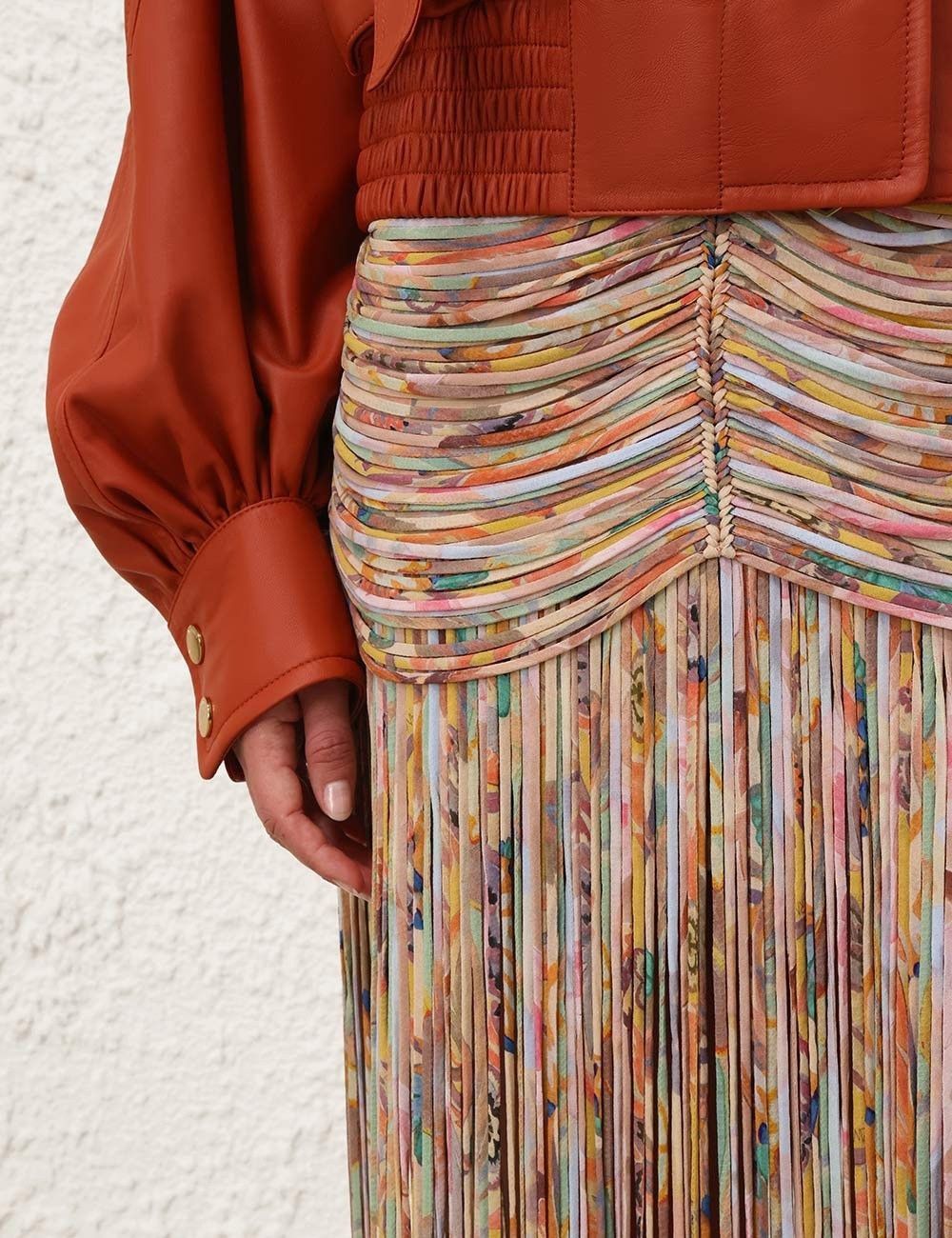 Zimmermann oc11z0925 Pavilion Rouleaux Maxi Skirt in Multicolor Size 27" / US 4 / IT 40 - 5 Thumbnail