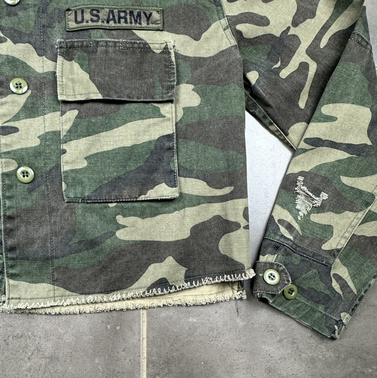 Vintage Refuge. XS size women’s military jumper (jacket) Size XS / US 0-2 / IT 36-38 - 8 Thumbnail