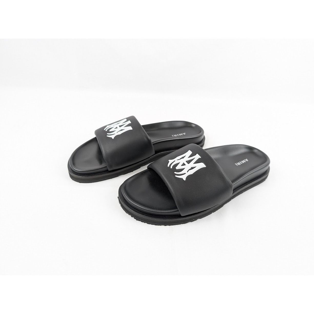 Amiri o1rshd1 Leather Slide in Black / White Size US 7 / EU 40 - 17 Thumbnail