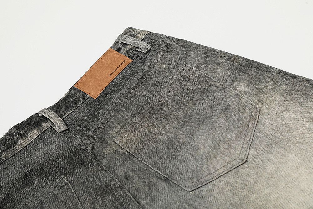 Vintage American retro washed patchwork curved jeans for men Size US 32 / EU 48 - 5 Thumbnail