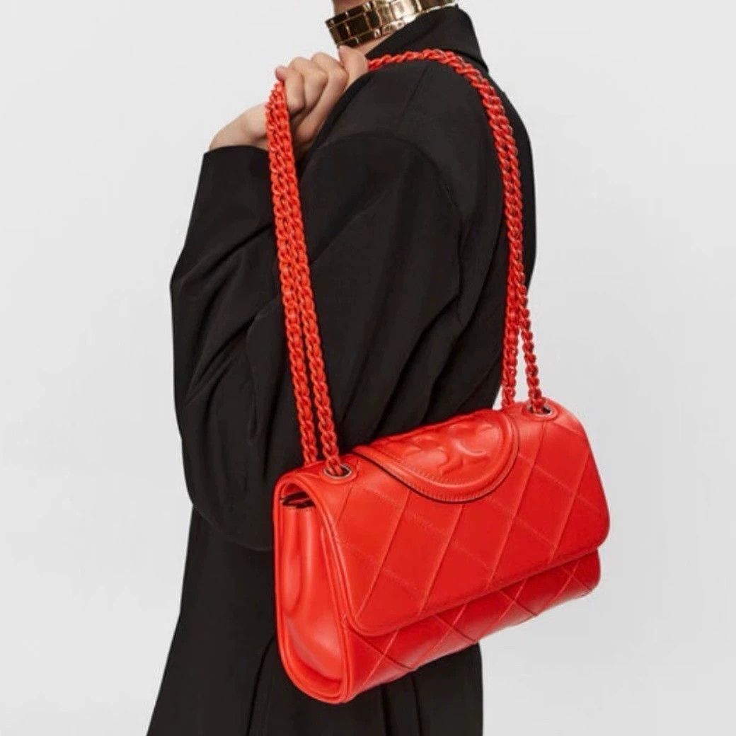 Tory Burch Tory Burch Fleming Red Chain Bag 22x15x8 Size ONE SIZE - 5 Thumbnail