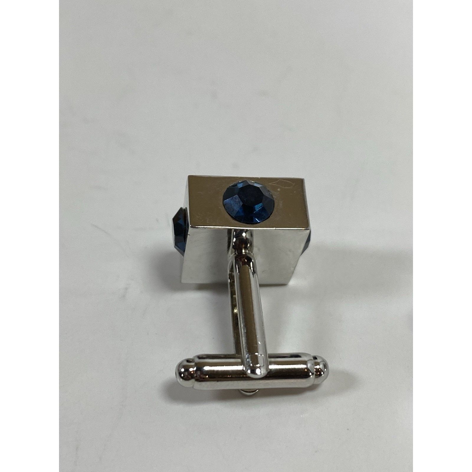 Other Cubic Cufflinks w Blue Stones Size ONE SIZE - 2 Thumbnail