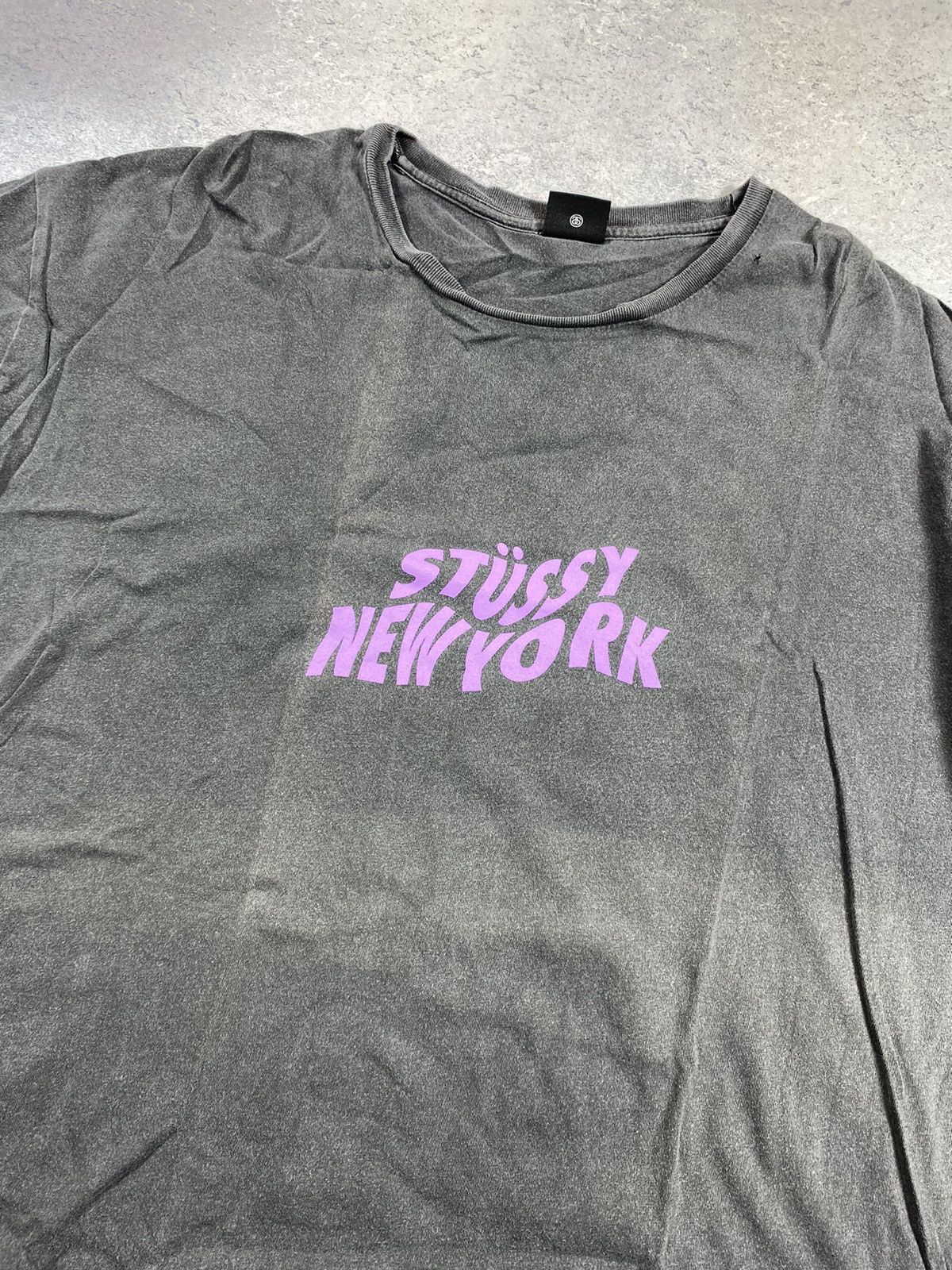 Stussy Stussy men’s black Longsleeve T-shirt with Big Logo Size US XL / EU 56 / 4 - 3 Thumbnail