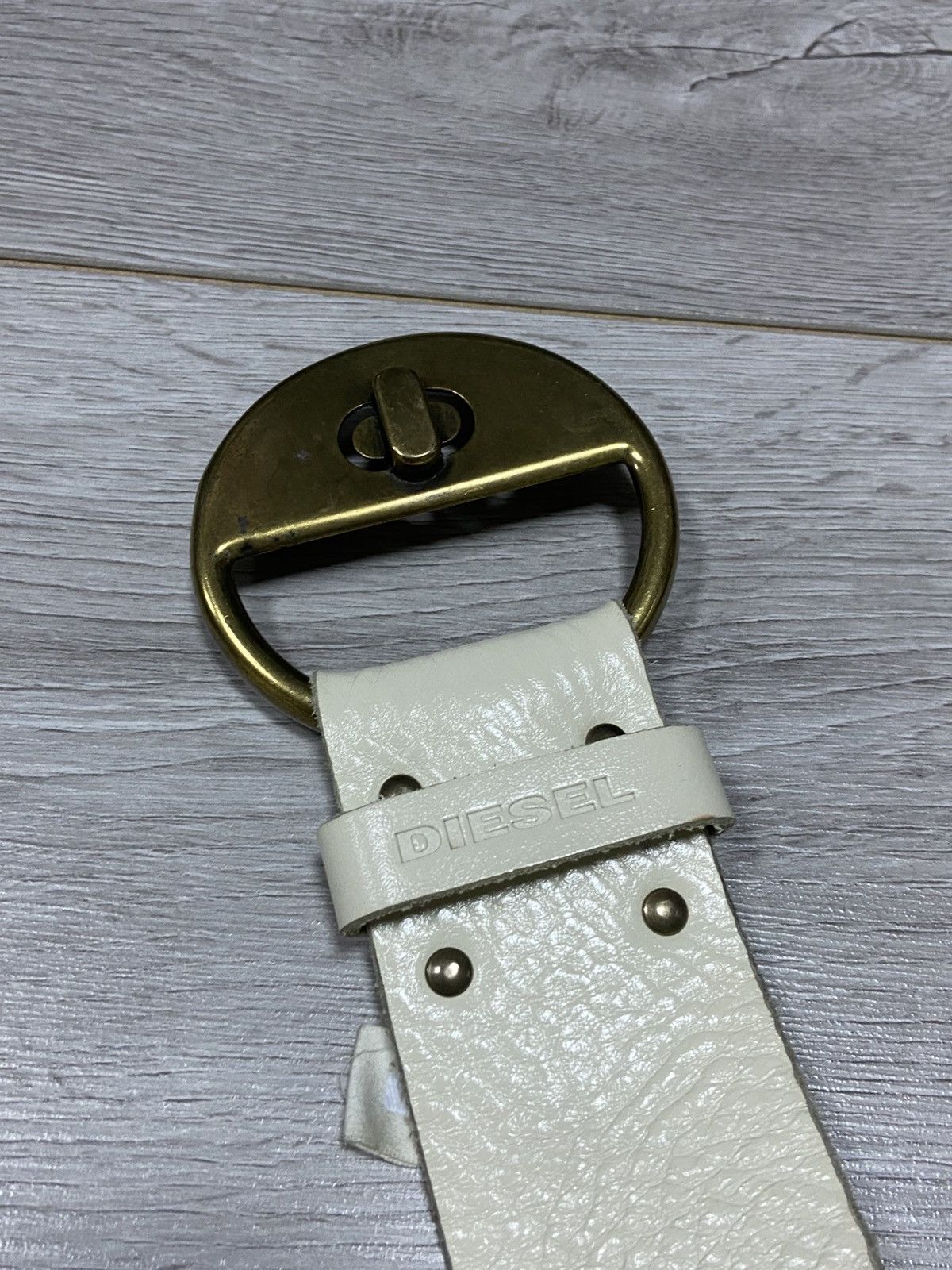 Diesel Diesel circle buckle logo wide vintage leather belt Italy Size ONE SIZE - 3 Thumbnail