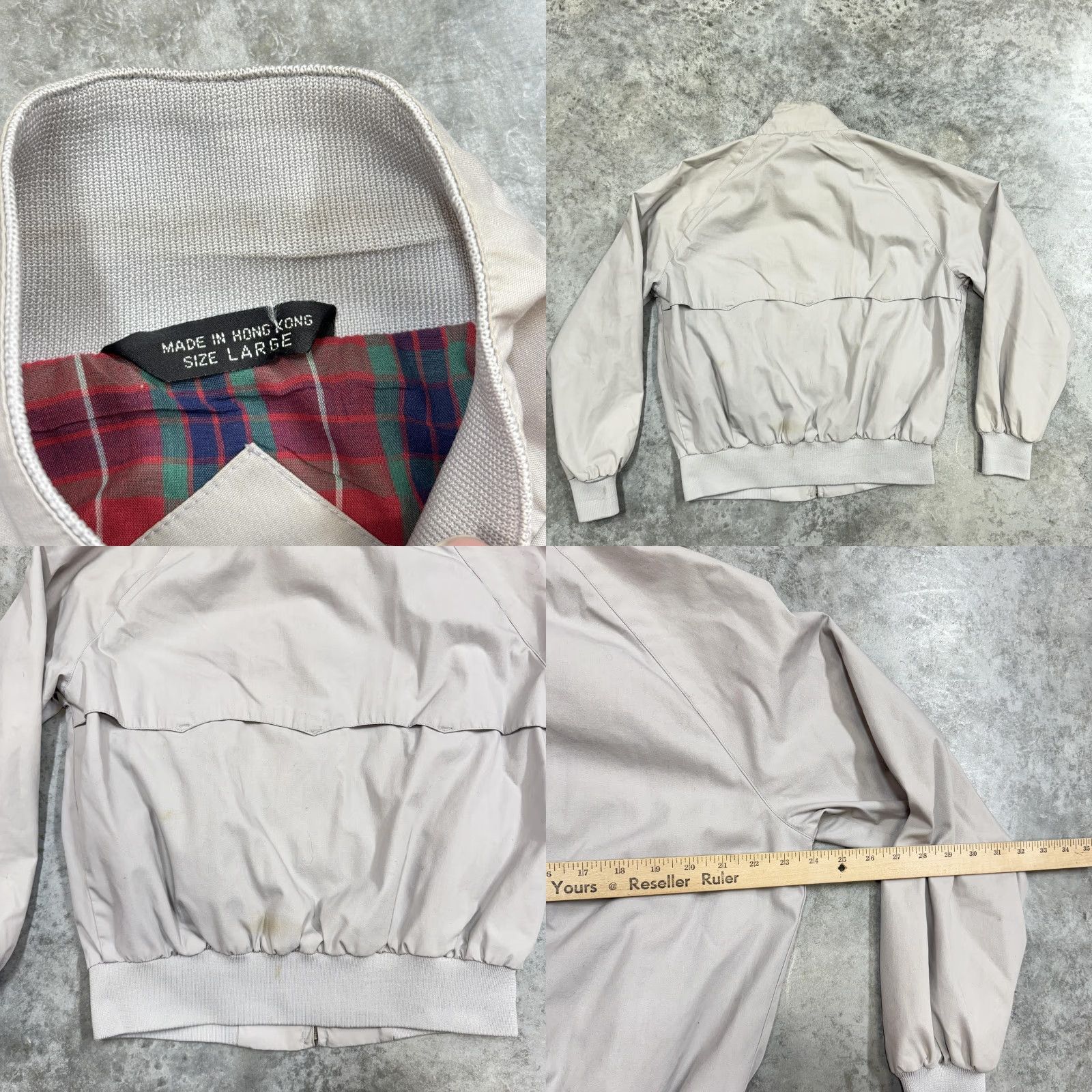 American Eagle Outfitters VINTAGE American Eagle Outfitters Jacket Mens L Beige Bomber Plaid Lined 90s Size US L / EU 52-54 / 3 - 8 Thumbnail