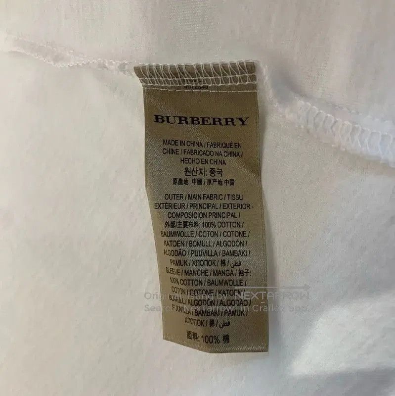Burberry Burberry White Cotton T-Shirt with Check Sleeves. Size XS / US 0-2 / IT 36-38 - 4 Thumbnail