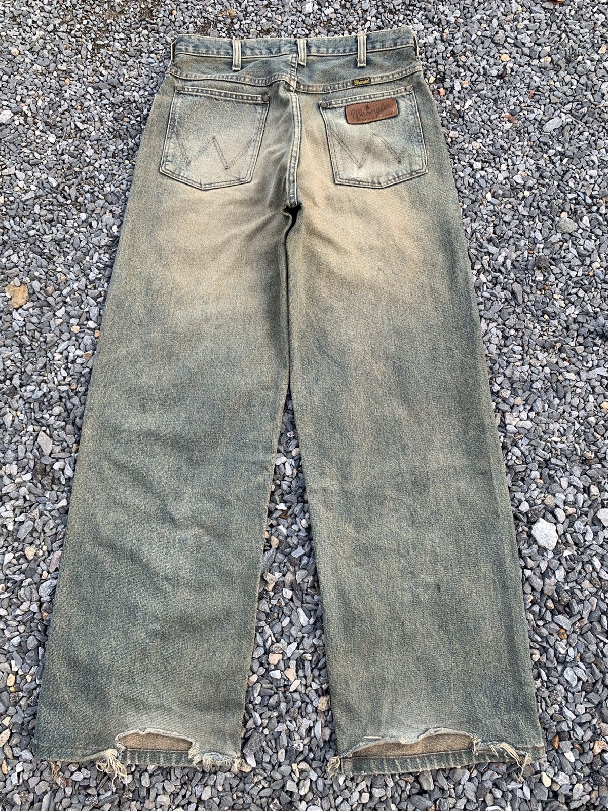 Kapital VINTAGE WRANGLER SELVEDGE BAGGY RUSTY DISTRESSED DENIM Size US 30 / EU 46 - 14 Thumbnail