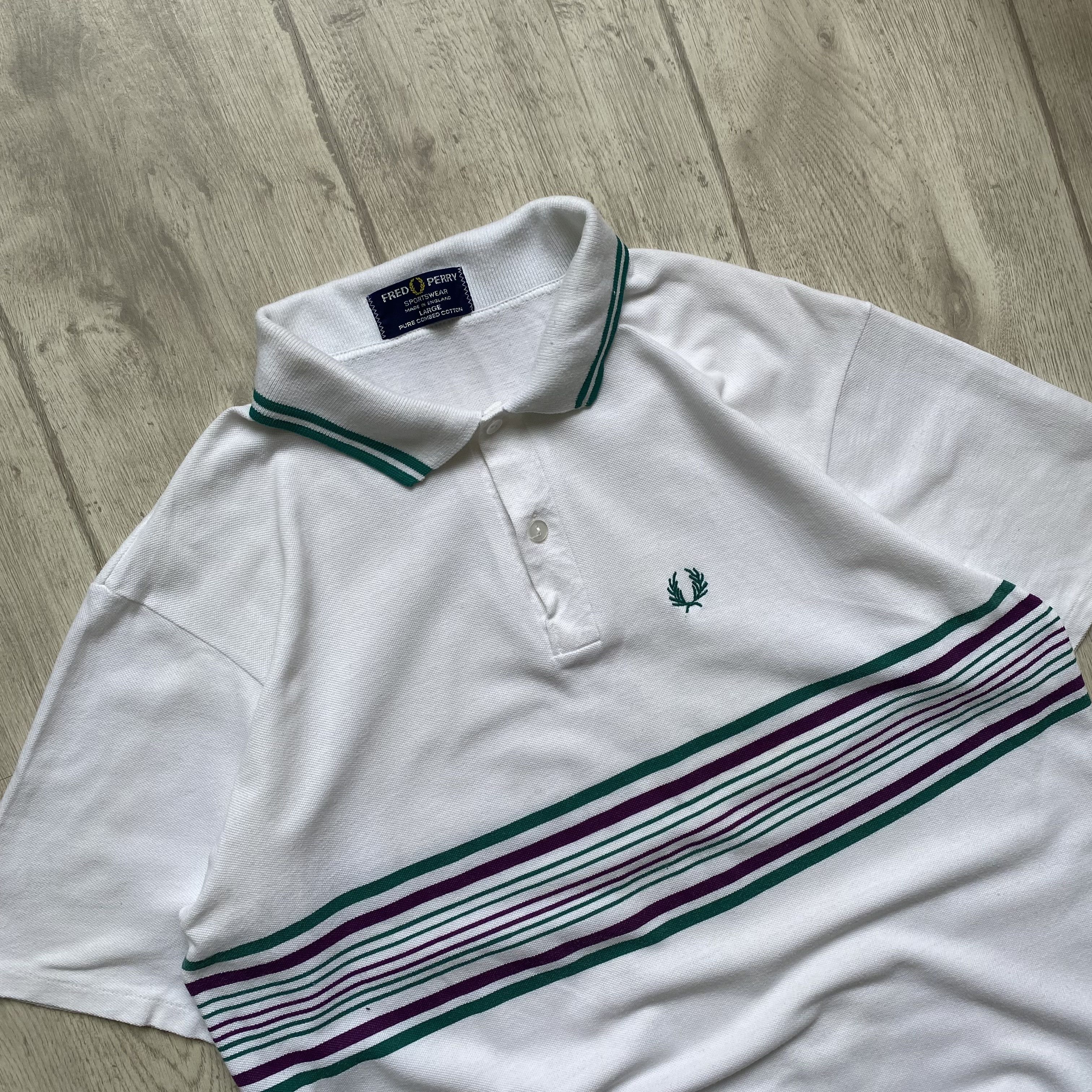 Fred Perry Vintage 80s Fred Perry polo Stripped Oldmoney Tee Size US M / EU 48-50 / 2 - 3 Thumbnail