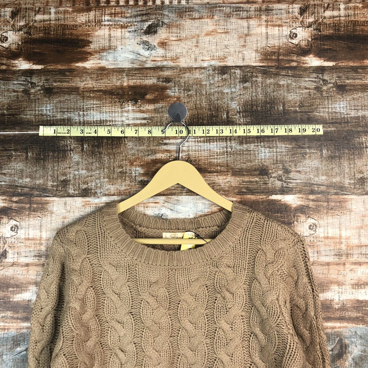 Homespun Knitwear × Japanese Brand Free Sia Brown cable Knitwear #A1882 Size S / US 4 / IT 40 - 4 Thumbnail