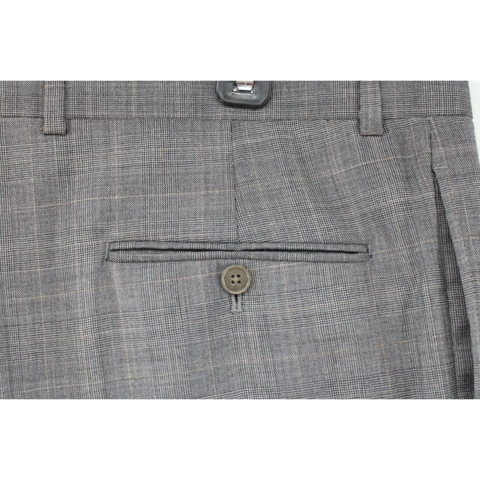 Liz Claiborne NWT Claiborne Pants 40 Long Gray Black Pleated Dress Unhemmed Partial Lined Mens Size US 40 / EU 56 - 7 Thumbnail