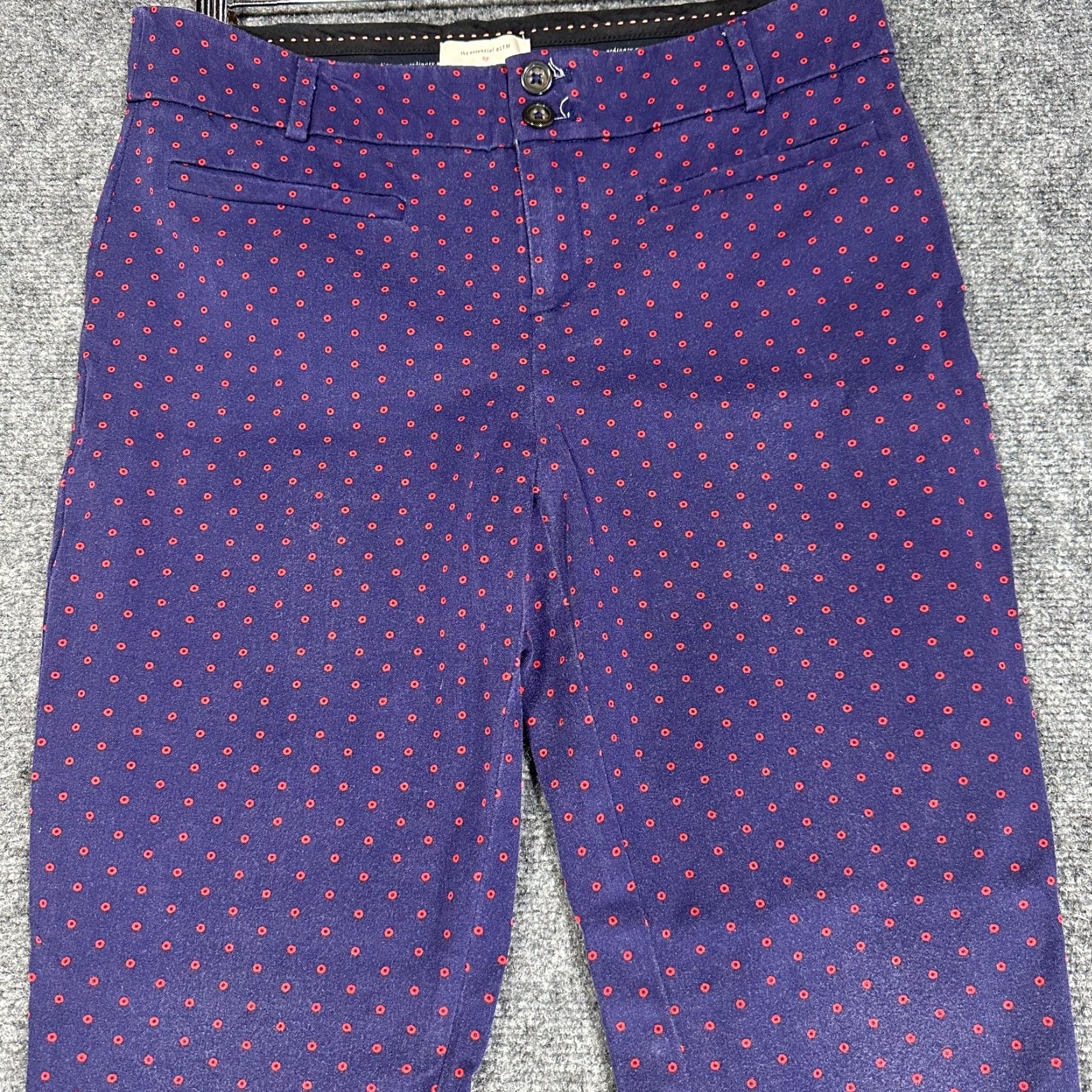 Anthropologie Anthropologie Pants Womens 8 The Essential Slim Blue Printed Chino Ankle Pockets Shirt Clothing? Size 30" / US 8 / IT 44 - 3 Thumbnail