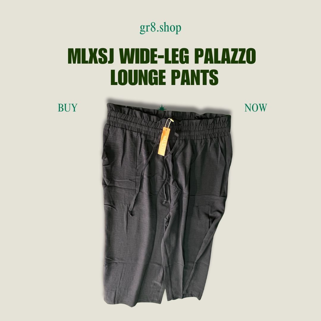 Other MLXSJ Wide-Leg Palazzo Lounge Pants XL Elastic Waist Lightwe Size US 32 / EU 48 - 1 Thumbnail