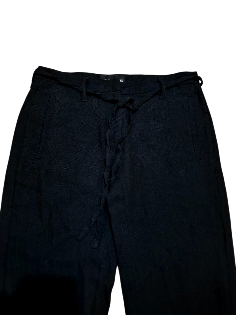 Ann Demeulemeester Ann Demeulemeester Belted Wool-Linen Trousers Size 28" / US 6 / IT 42 - 2 Thumbnail