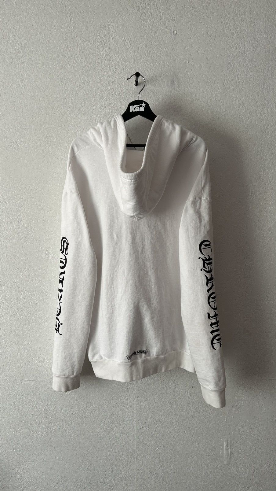 Chrome Hearts Chrome Hearts White Vertical Logo Zip Up Hoodie Size US XXL / EU 58 / 5 - 7 Thumbnail