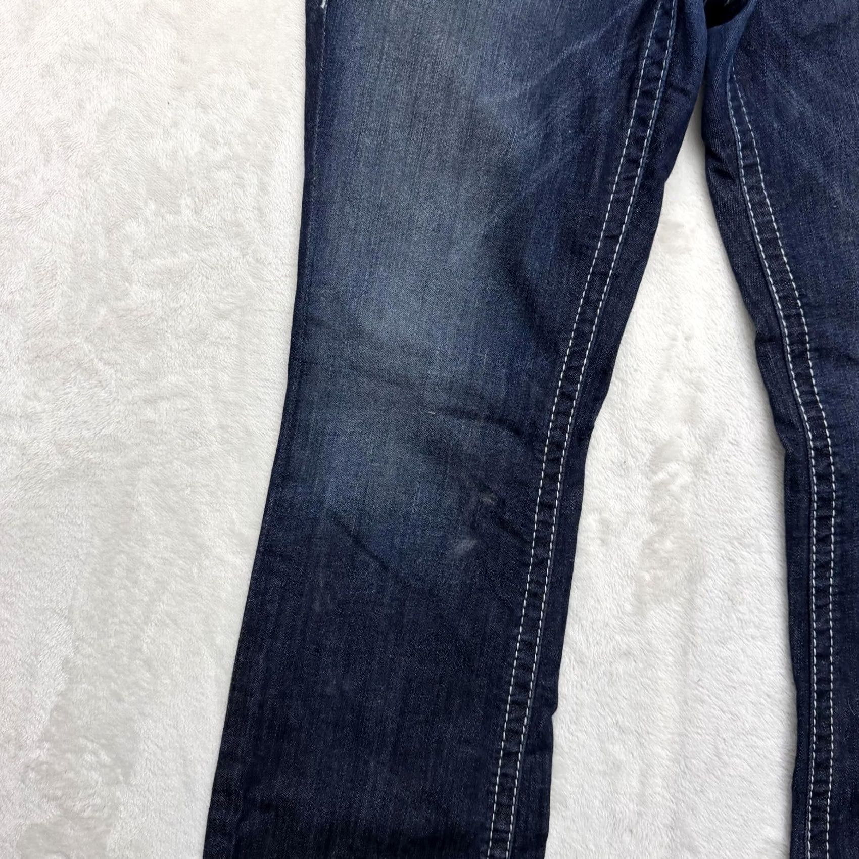 Ariat Ariat REAL Denim Jeans Womens 34x32 Bootcut Low Rise Embroidered Blue Denim 5-Pocket Western Stretch Jeans Womens Size 24" / US 00 / IT 34 - 6 Thumbnail