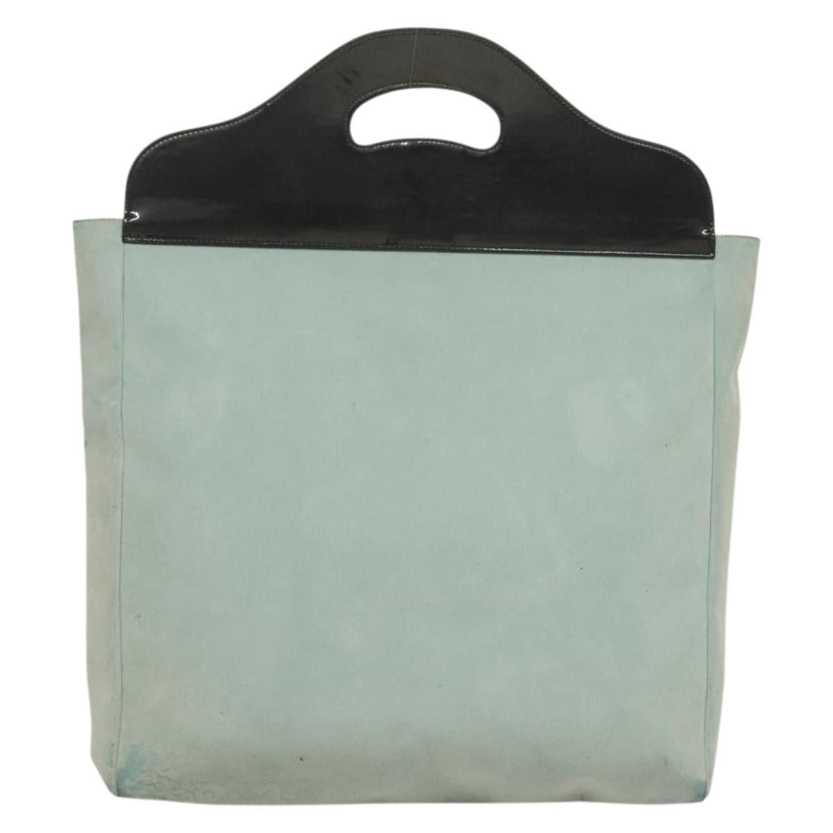 Gucci GUCCI Hand Bag Suede Light Blue Black 002 002 Size ONE SIZE - 3 Thumbnail