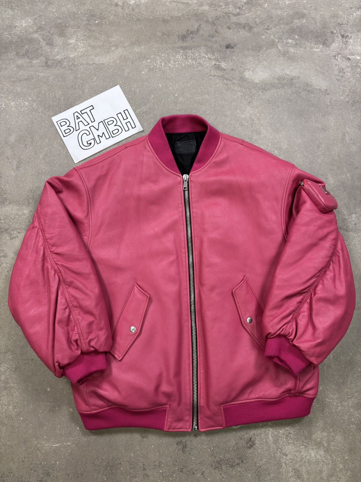 Prada Prada Enameled Metal Triangle Bomber Jacket (2021) Size US M / EU 48-50 / 2 - 15 Thumbnail