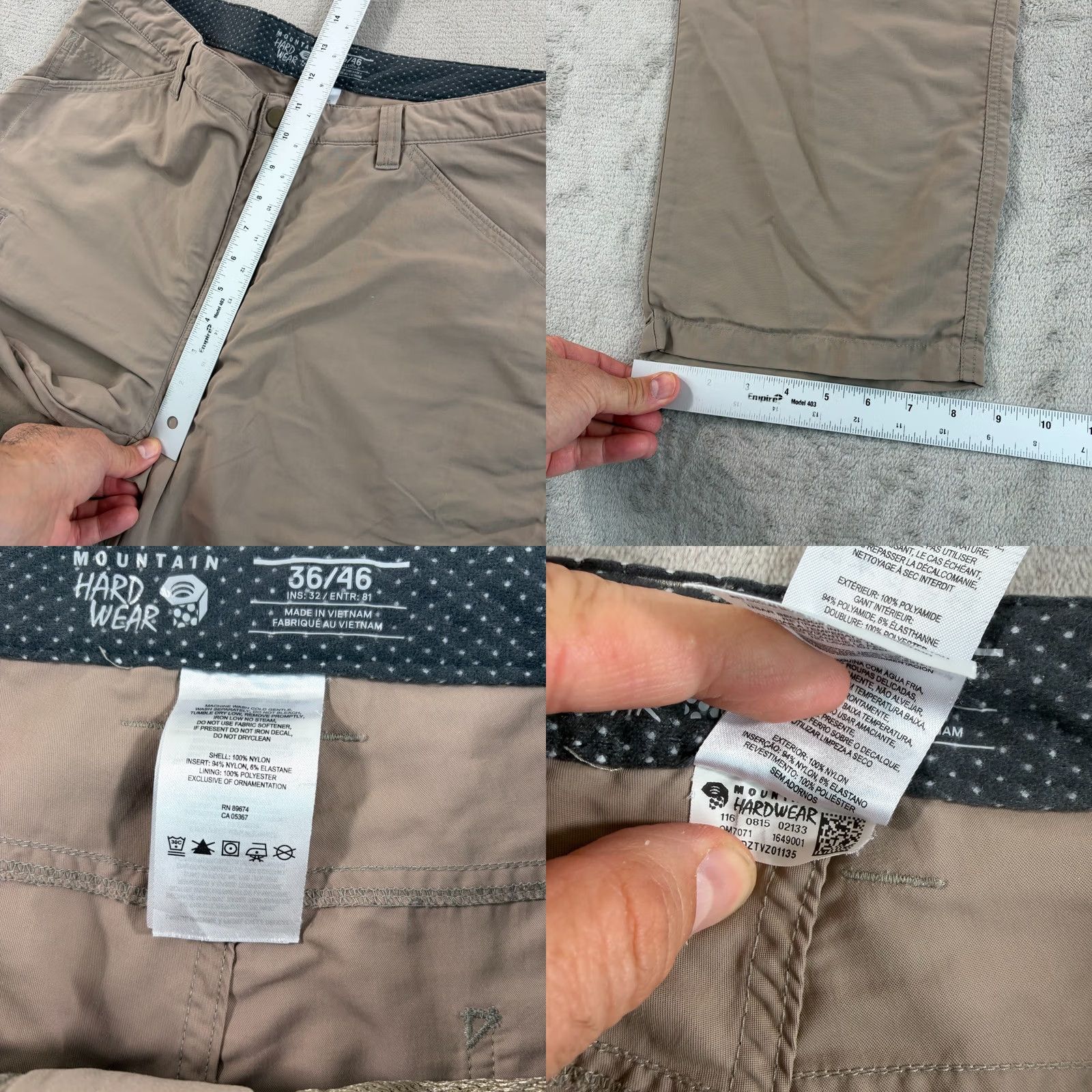Mountain Hardwear VINTAGE Mountain Hardwear Convertible Cargo Pants in Brown Mens 36x31 Hike Size US 36 / EU 52 - 8 Thumbnail