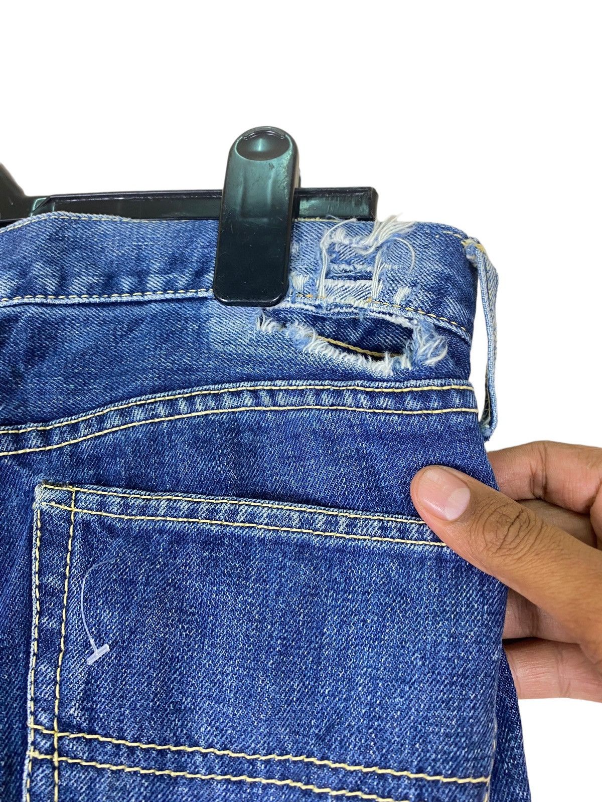 Vintage Vintage 80s Denim Single Selvedge Size US 36 / EU 52 - 9 Thumbnail