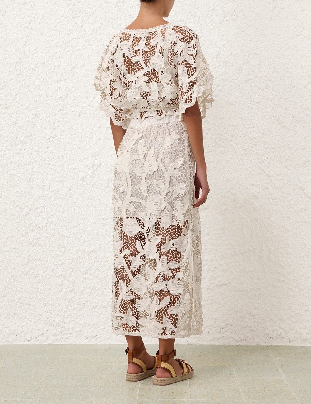 Zimmermann oc11z0525 Crop Top in Ivory Size XS / US 0-2 / IT 36-38 - 4 Thumbnail