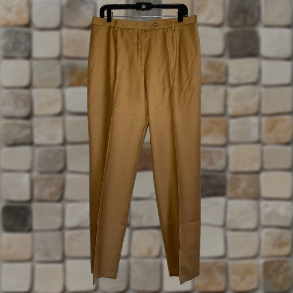 Vintage VINTAGE Bernard Zins Paris Wool Cashmere Pants Womens Sz 10 Brown 33 in Inseam 29.5 in Dress Pants City Preppy Business Women's Size 32" / US 10 / IT 46 - 1 Thumbnail