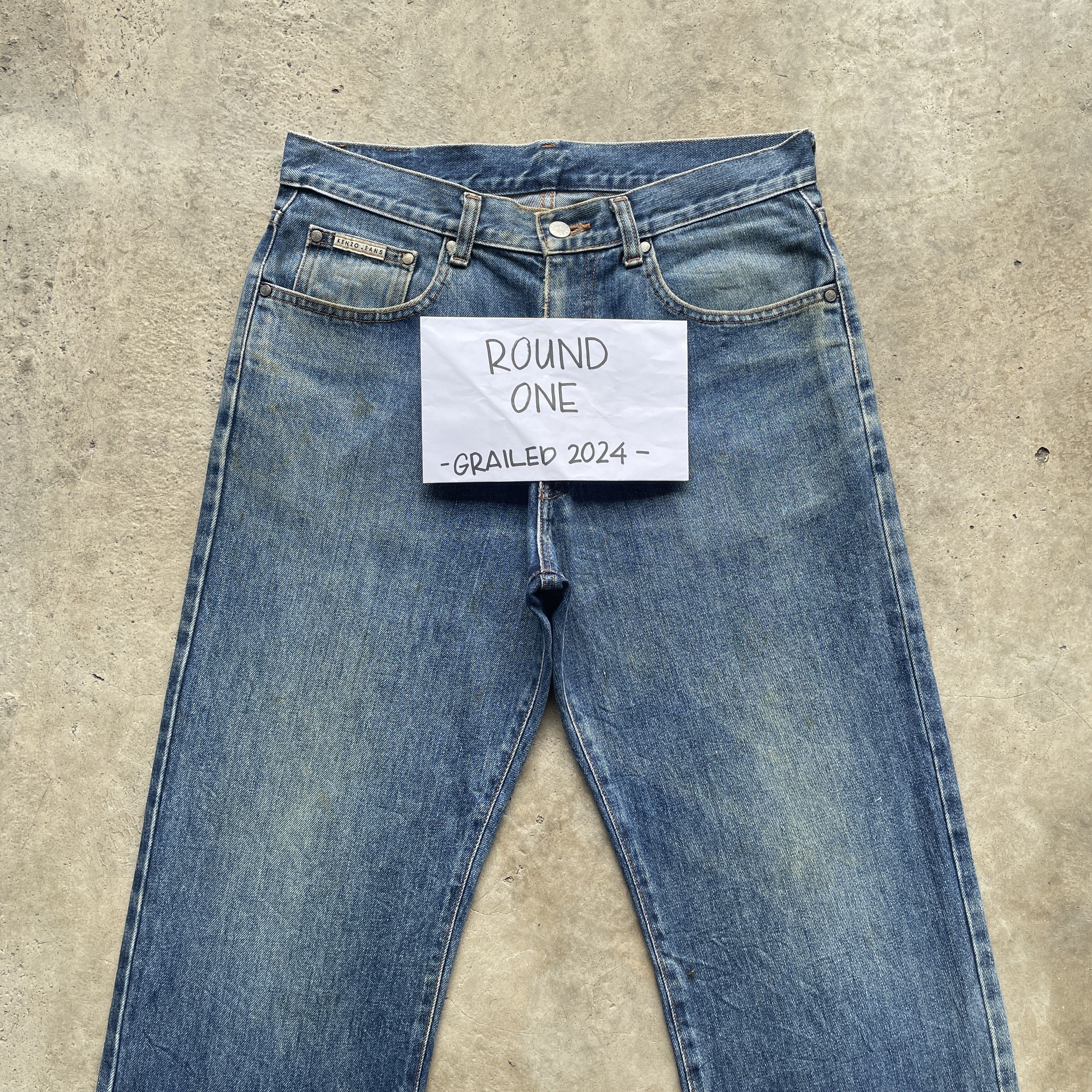 Japanese Brand × Kenzo VINTAGE KENZO DENIM FADED PANTS JEANS W31x29.5 Size US 31 - 4 Thumbnail