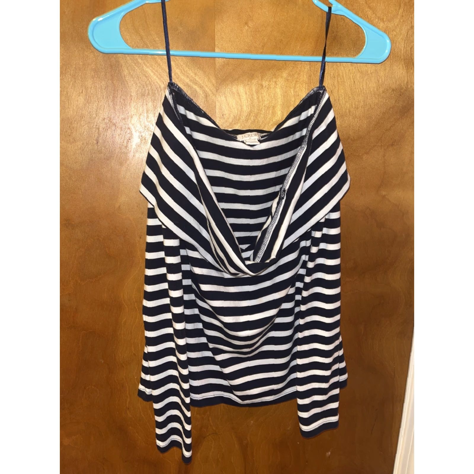 J.Crew VINTAGE J. Crew Factory Off Shoulder Blouse XS Women Black White Stripes Casual Party Warm Weather Size XS / US 0-2 / IT 36-38 - 2 Thumbnail
