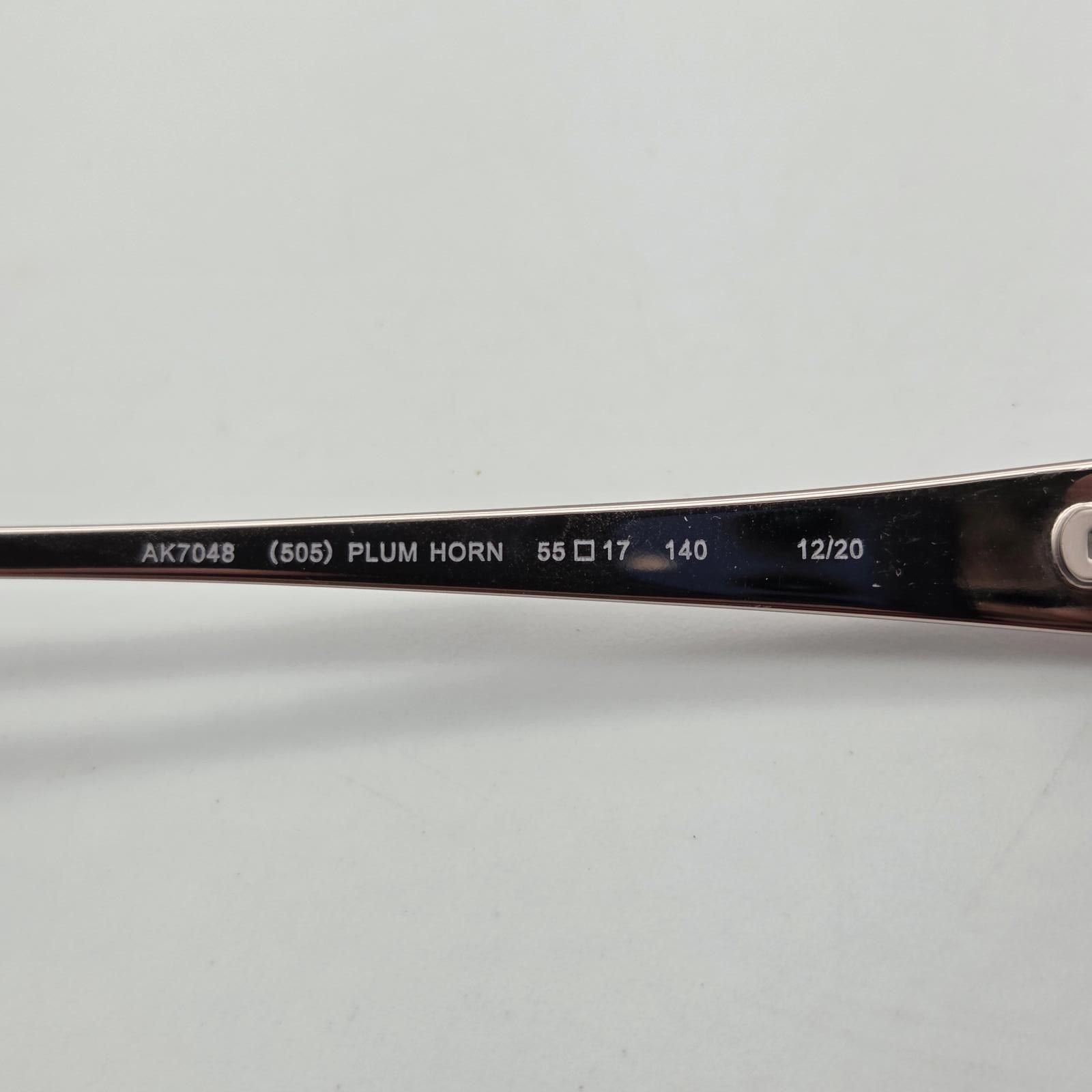 Designer Anne Klein AK7048 Sunglasses FRAMES ONLY 55-17-140 Plum Horn Size ONE SIZE - 8 Thumbnail
