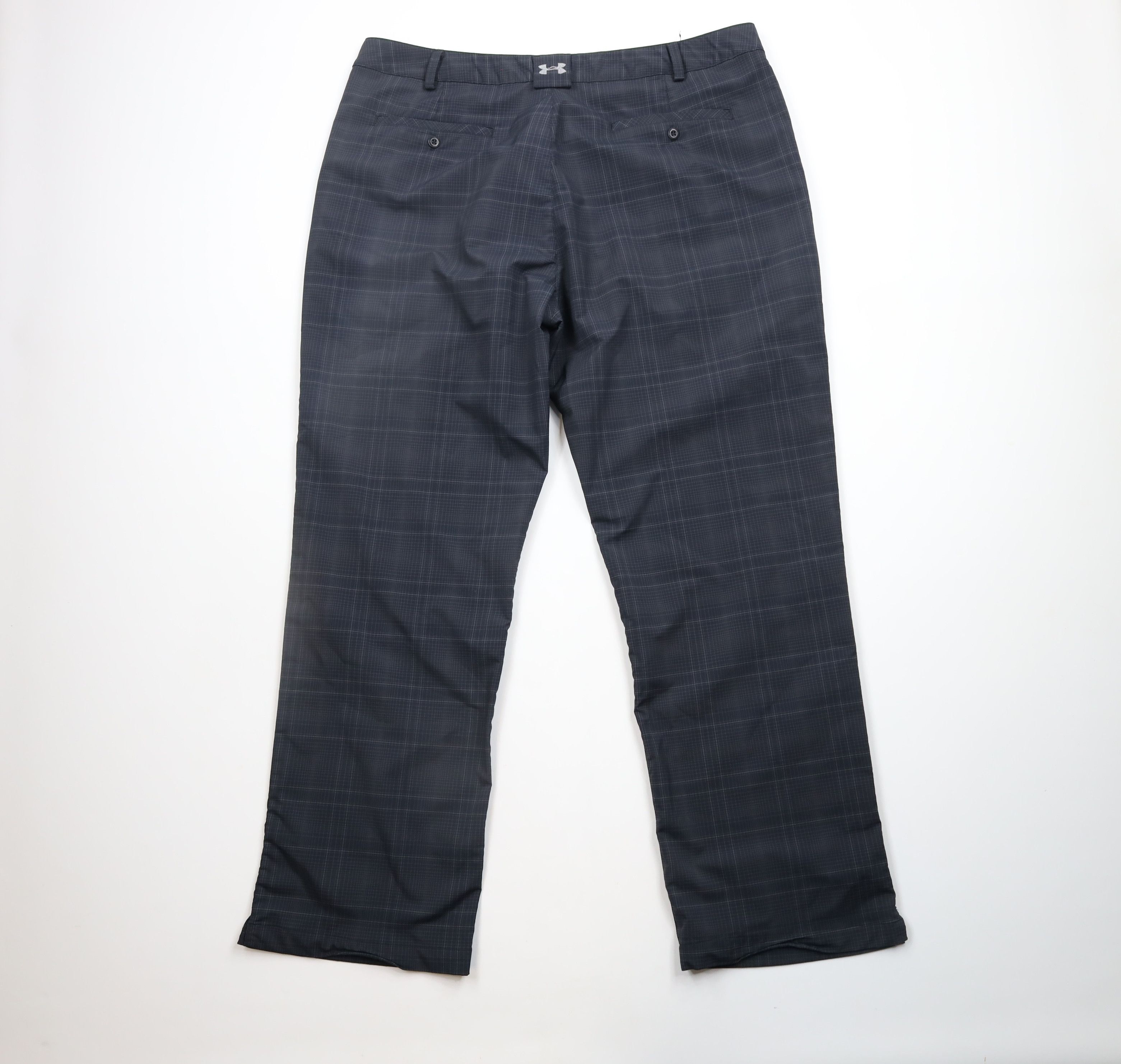 Under Armour × Vintage Under Armour Wide Leg Tech Golfing Chino Pants Gray Plaid Size US 40 / EU 56 - 8 Thumbnail