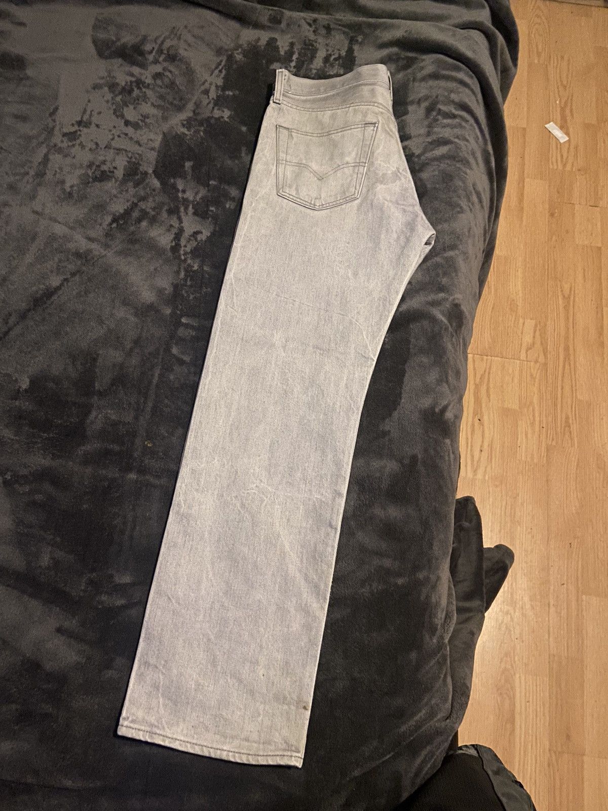 Levi's Mens Gray 501 Levi Jeans Size US 33 - 2 Thumbnail