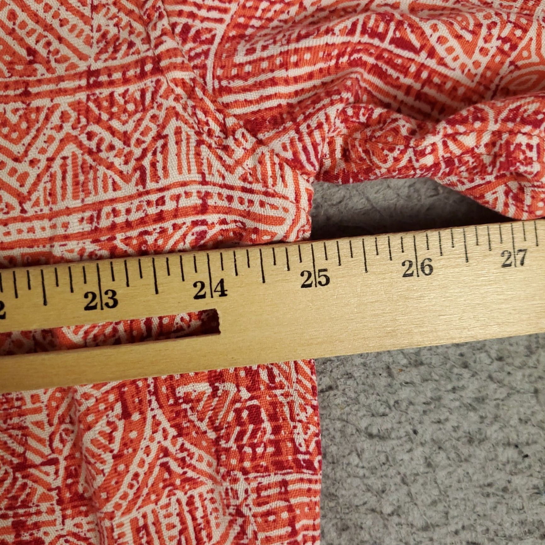 VINTAGE Tori Richard Shirt Mens XL Red Geometric Hawaiian Short Sleeve Button Up