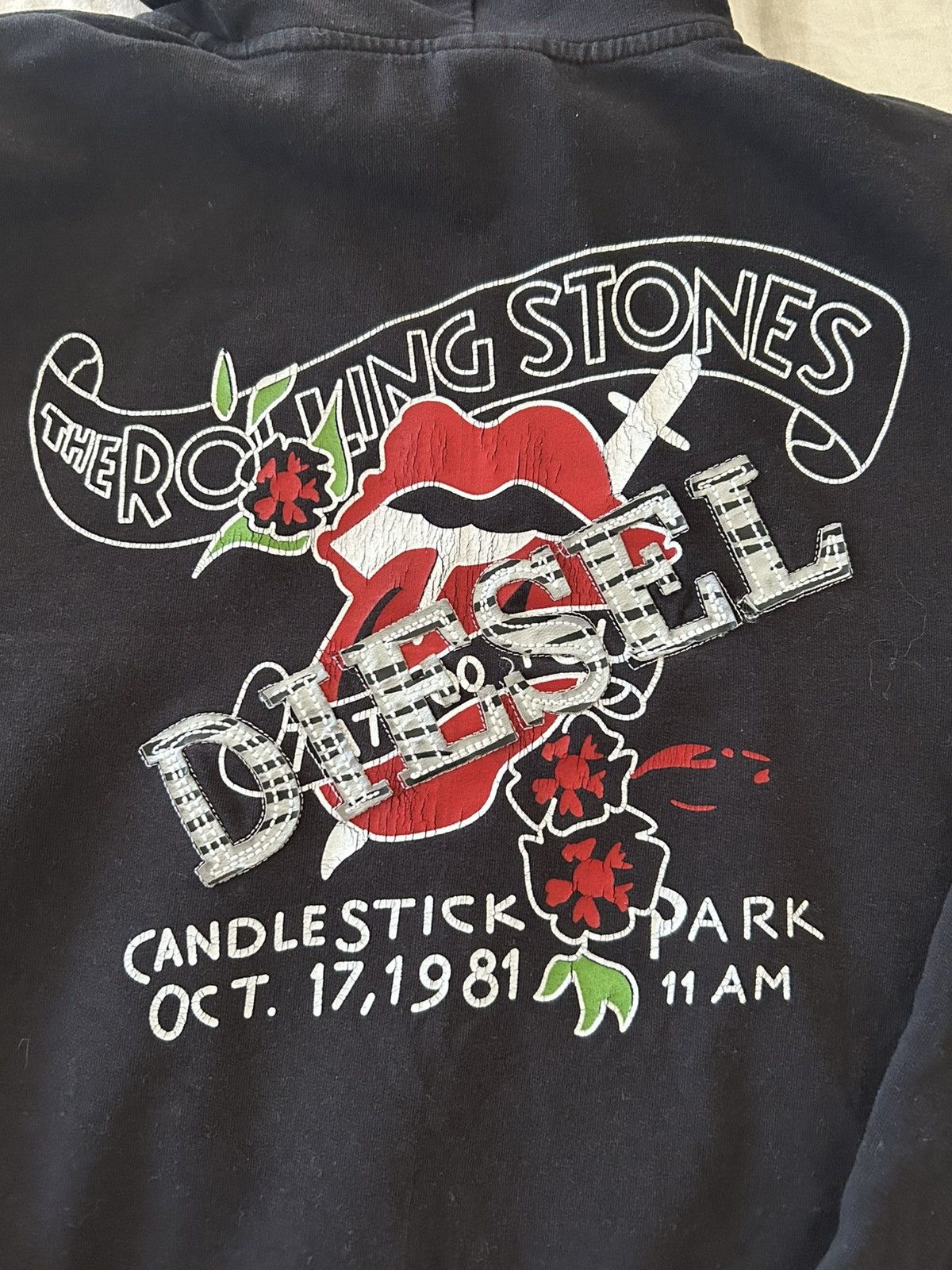 Diesel Diesel Archive Hoodie – Rolling Stones Candlestick Park 1981 Size XL / US 12-14 / IT 48-50 - 1 Thumbnail