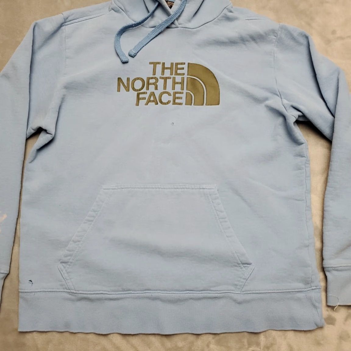 The North Face VINTAGE The North Face Hoodie Mens M Blue Logo Front 2 Tone Hooded Retro Pullover Size US M / EU 48-50 / 2 - 2 Thumbnail