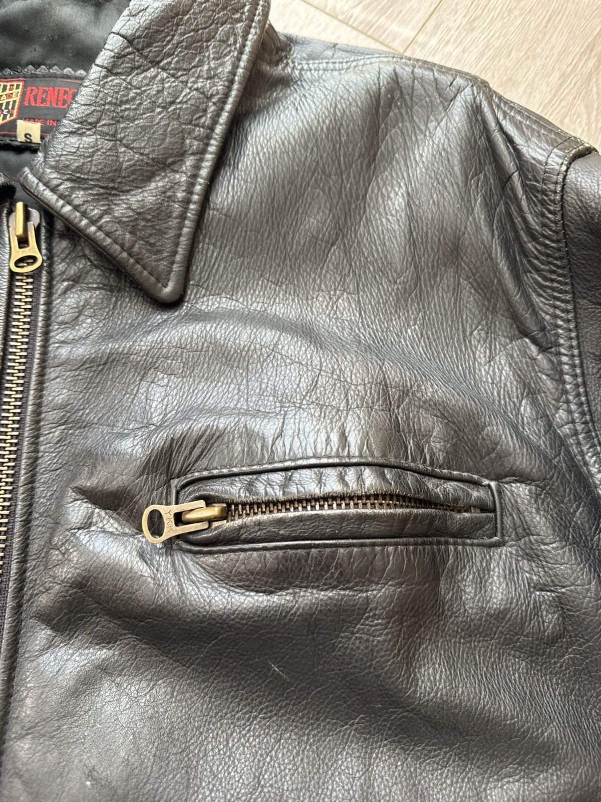 Genuine Leather Vintage Leather Jacket Ramones Biker Rare Punk Rock Rare Size US M / EU 48-50 / 2 - 5 Thumbnail