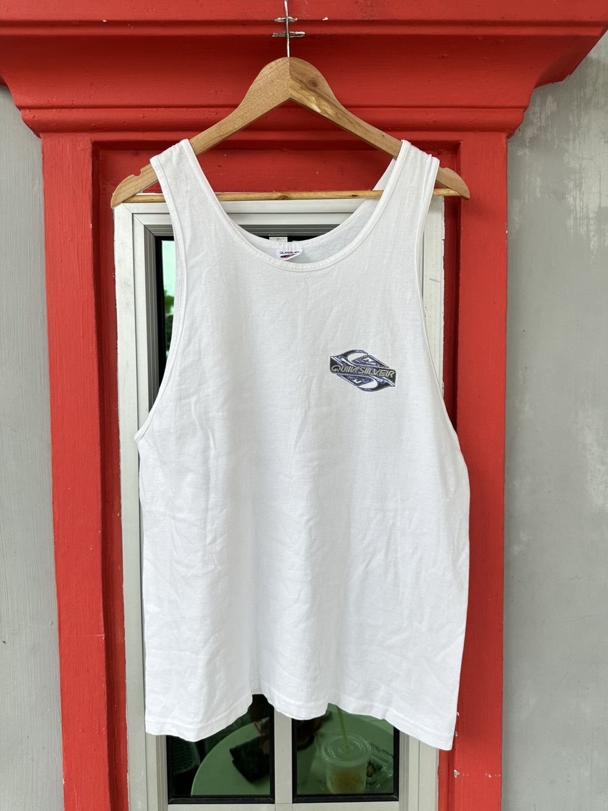 Quiksilver Vintage 90s Quiksilver Surfing Marble Big Logo Tank Top Size US L / EU 52-54 / 3 - 2 Thumbnail