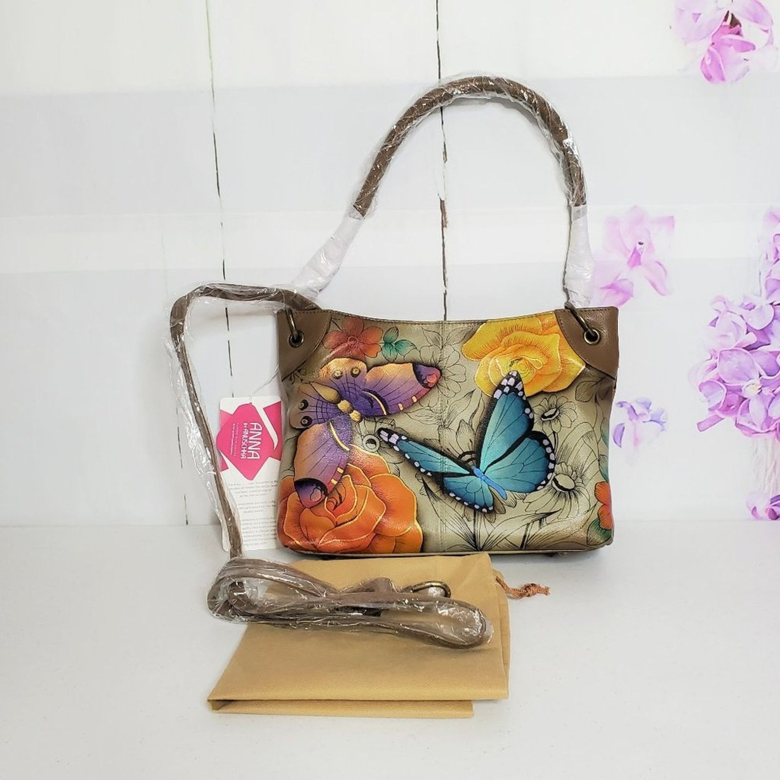Other Anuschka Anna Butterfly Paradise Leather Crossbody Bag Size ONE SIZE - 11 Thumbnail