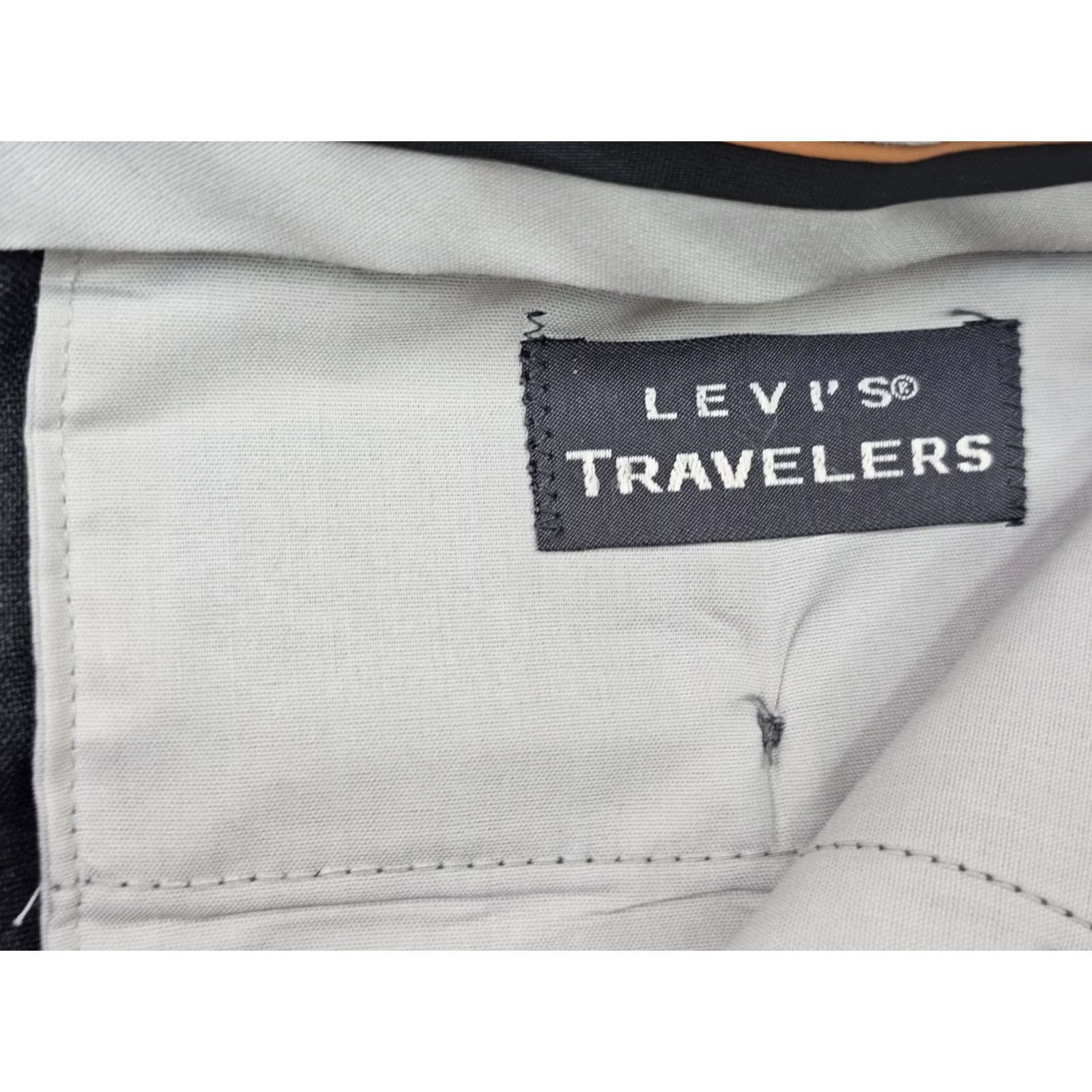 Levi's Vtg Levi's Travelers Wool Blend Pleated Dress Pants Men 35x31 Gray EUC - Casual, Formal, Travel, Dress Pants, Levi's, Vintage, 90s, Mens Size US 35 - 7 Thumbnail
