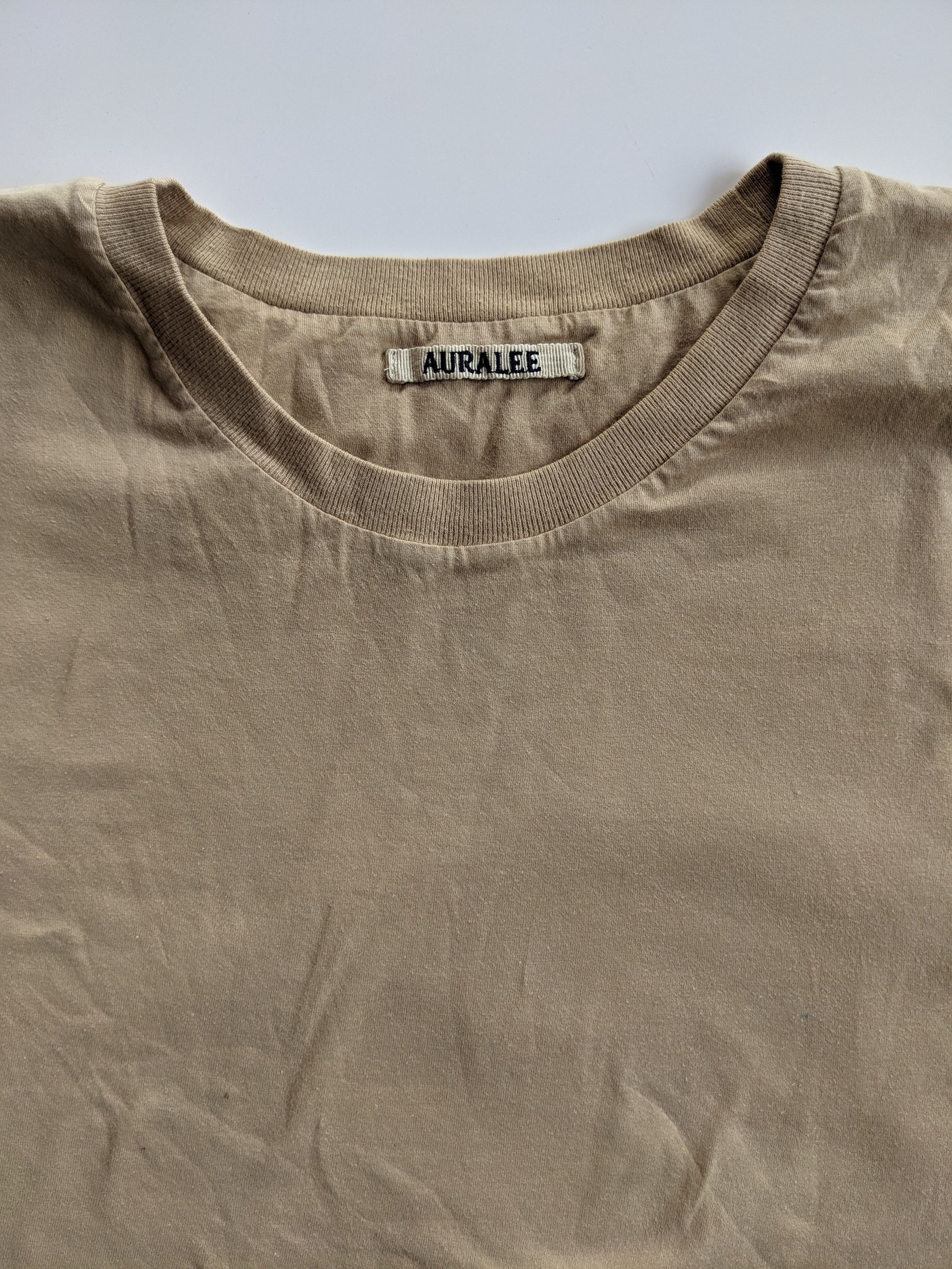 Auralee Auralee nude plain oversized tee Size US L / EU 52-54 / 3 - 3 Thumbnail