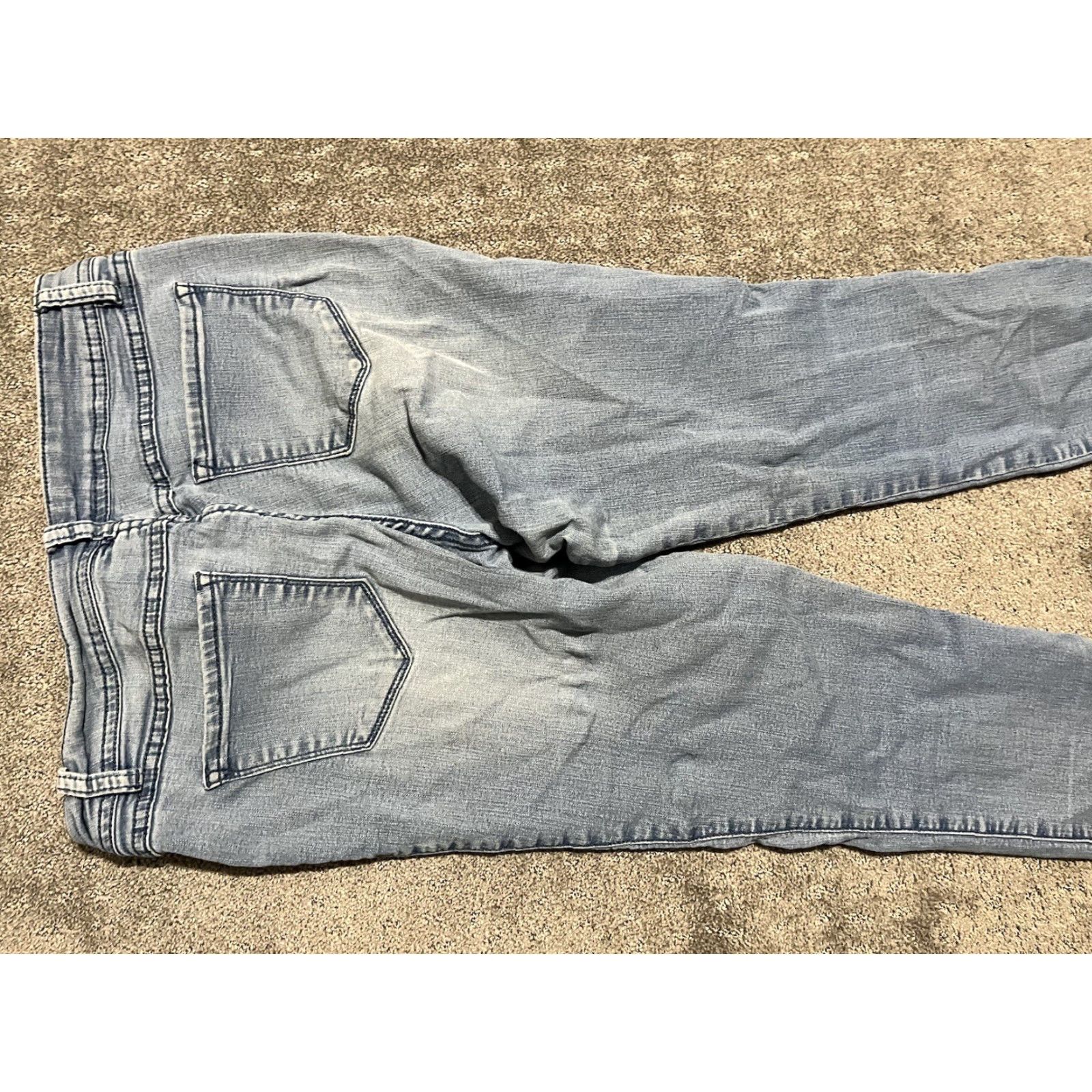 Vintage Womens D.Jeans Jeans Skinny 6 Mid Rise Stretch Cotton Blend Solid Blue Denim Size 28" / US 6 / IT 42 - 4 Thumbnail