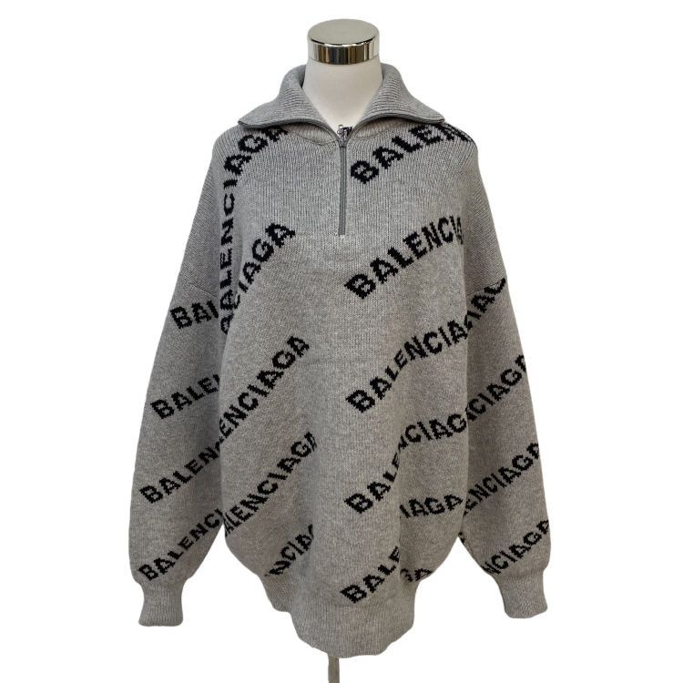 Balenciaga Balenciaga Logo Half-Zip Sweater Size S Size US S / EU 44-46 / 1 - 1 Thumbnail