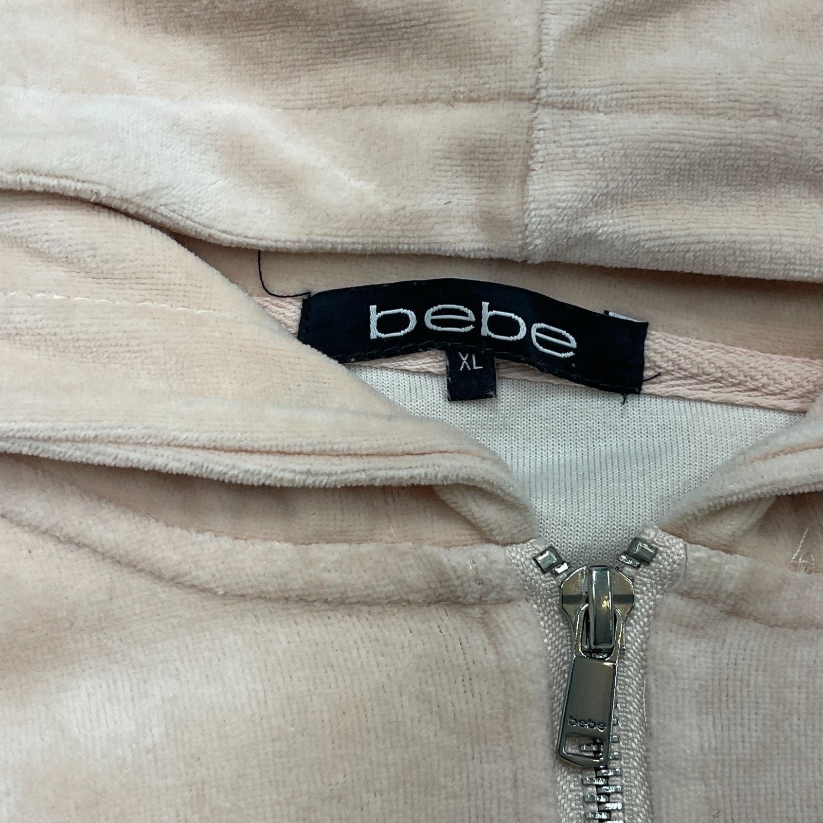 Bebe × Vintage Vintage Y2K Bebe Rhinestone Full Zip Hoodie Sweater XL Size XL / US 12-14 / IT 48-50 - 6 Thumbnail