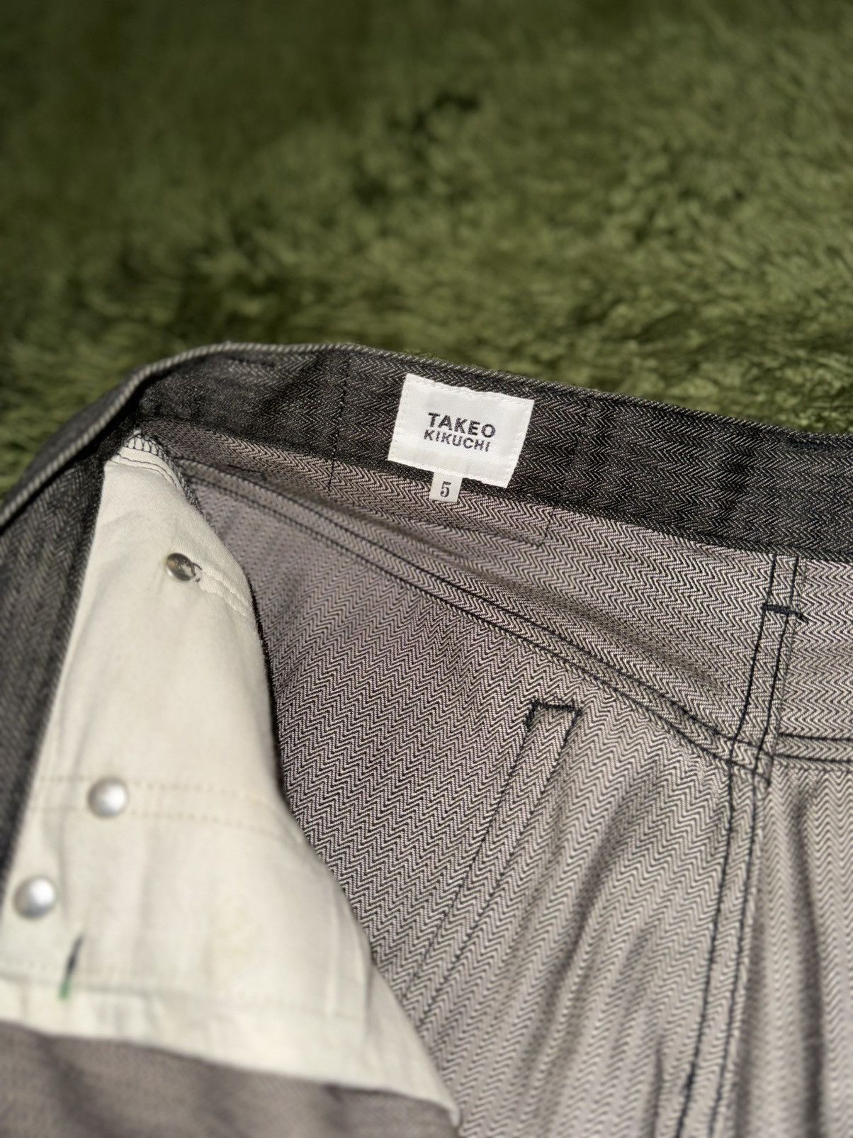Takeo Kikuchi [5] Takeo Kikuchi Made in Japan Herringbone Denim Pants Size US 32 / EU 48 - 4 Thumbnail