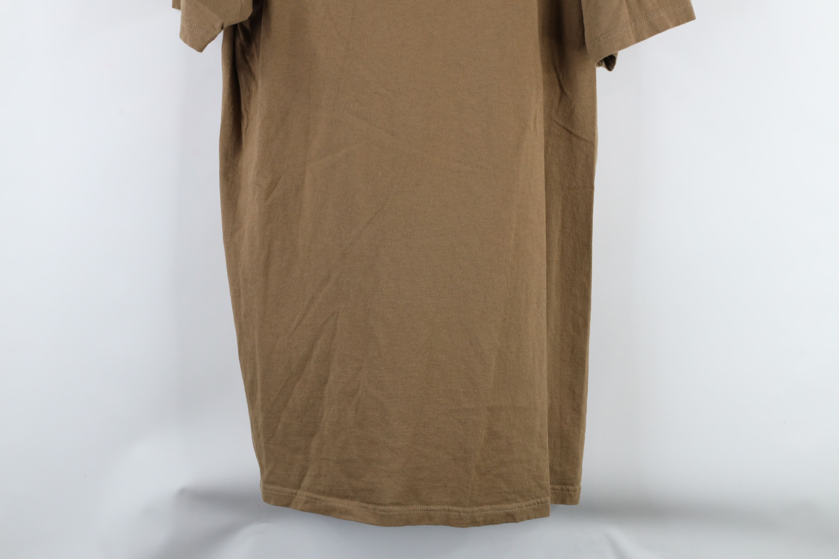 Vintage Vintage 90s Streetwear Short Sleeve T-Shirt Brown Cotton USA Size US L / EU 52-54 / 3 - 3 Thumbnail