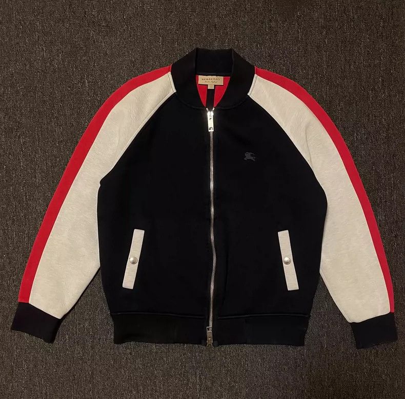 Burberry Burberry Black Bomber Jacket with Red Trim-yf Size US L / EU 52-54 / 3 - 1 Thumbnail