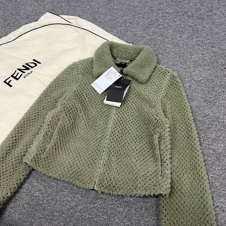 Other Fendi Cutout Fur Wool Coat Size XS / US 0-2 / IT 36-38 - 4 Thumbnail